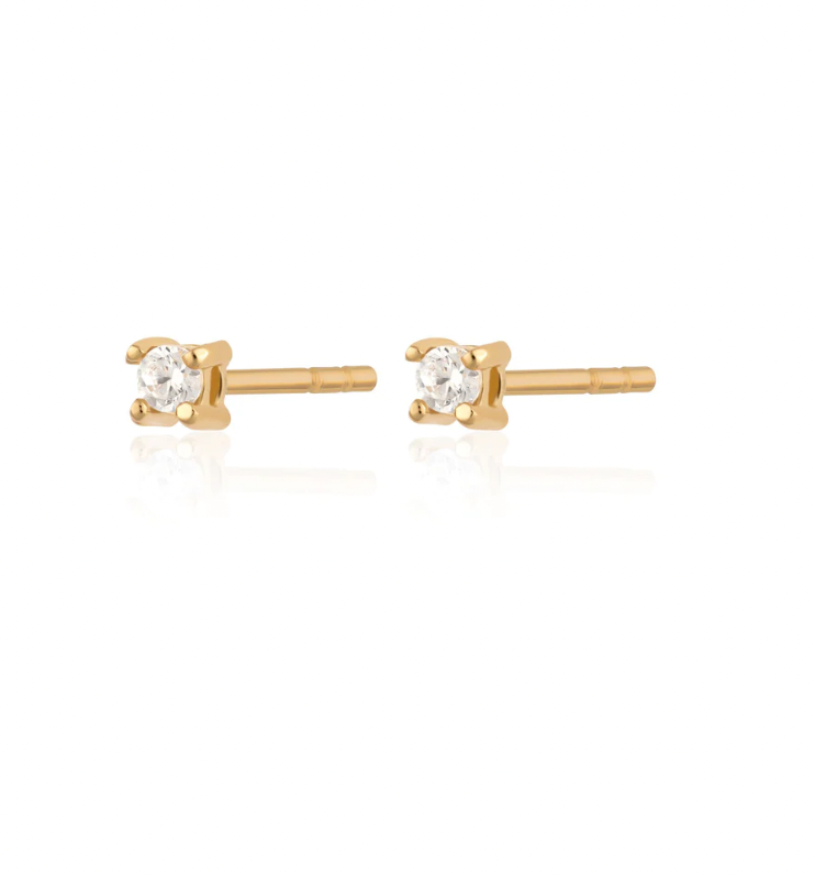 SCREAM PRETTY TEENY TINY CLEAR STUD EARRINGS
