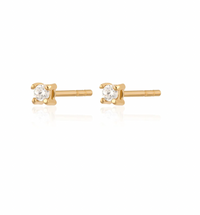 SCREAM PRETTY TEENY TINY CLEAR STUD EARRINGS