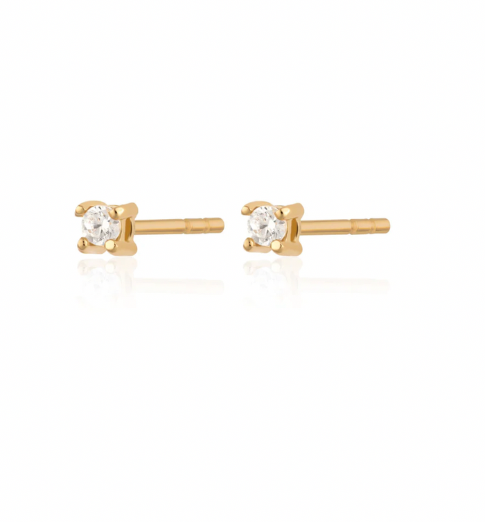SCREAM PRETTY TEENY TINY CLEAR STUD EARRINGS
