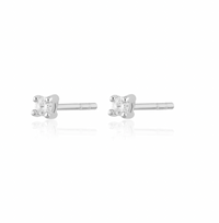 SCREAM PRETTY TEENY TINY CLEAR STUD EARRINGS