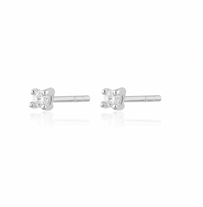 SCREAM PRETTY TEENY TINY CLEAR STUD EARRINGS
