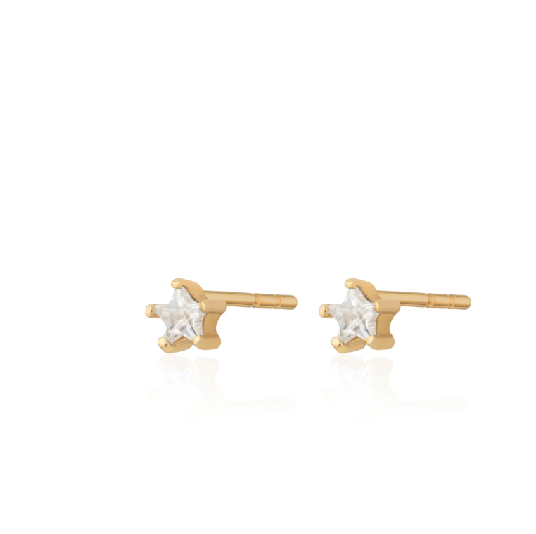 SCREAM PRETTY TEENY SPARKLING STAR STUD EARRINGS