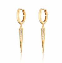 SCREAM PRETTY SPARKLING SPIKE HOOP EARRINGS