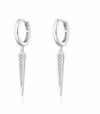 SCREAM PRETTY SPARKLING SPIKE HOOP EARRINGS