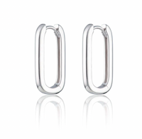 SCREAM PRETTY OVAL HOOP EARRINGS