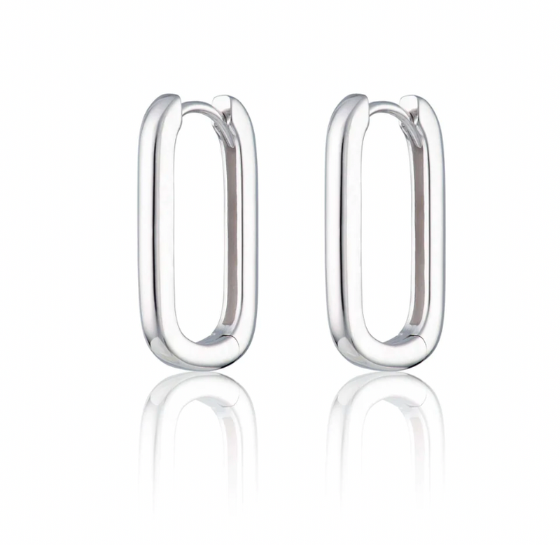 SCREAM PRETTY OVAL HOOP EARRINGS