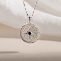 CLAIRE HILL DESIGNS "INSPIRE" SHORTHAND COIN NECKLACE