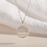 CLAIRE HILL DESIGNS "LOVE IS LOVE" SHORTHAND COIN NECKLACE