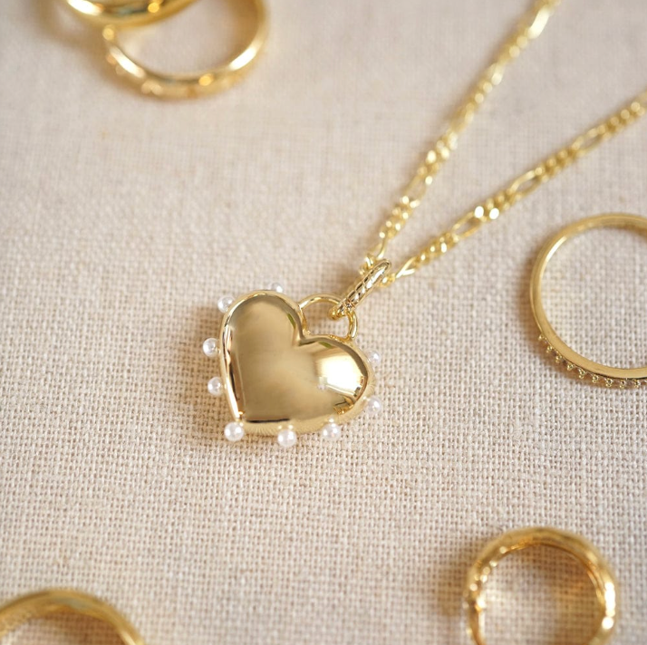 DAISY LONDON SHRIMPS CHUBBY HEART NECKLACE