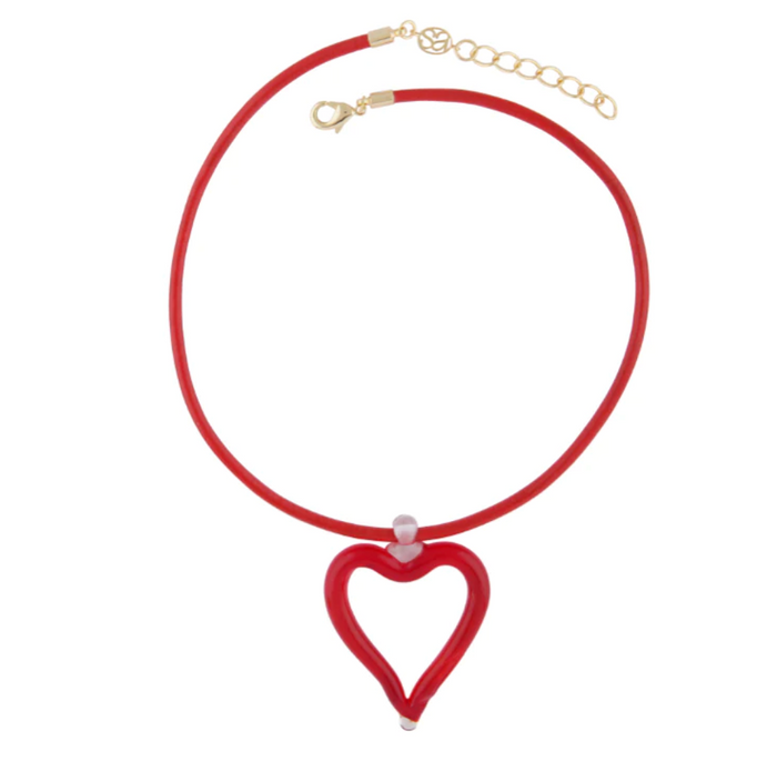 SANDRALEXANDRA XL HEART OF GLASS NECKLACE