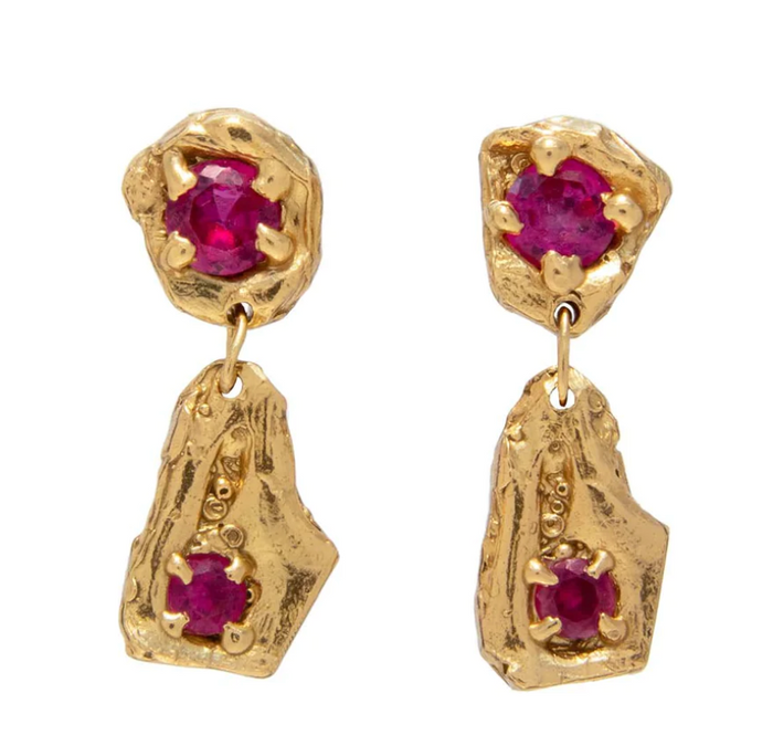 LOVENESS LEE DIA RUBY EARRINGS