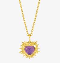 RACHEL JACKSON ELECTRIC LOVE BIRTHSTONE HEART NECKLACE