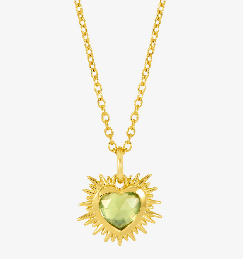 RACHEL JACKSON ELECTRIC LOVE BIRTHSTONE HEART NECKLACE