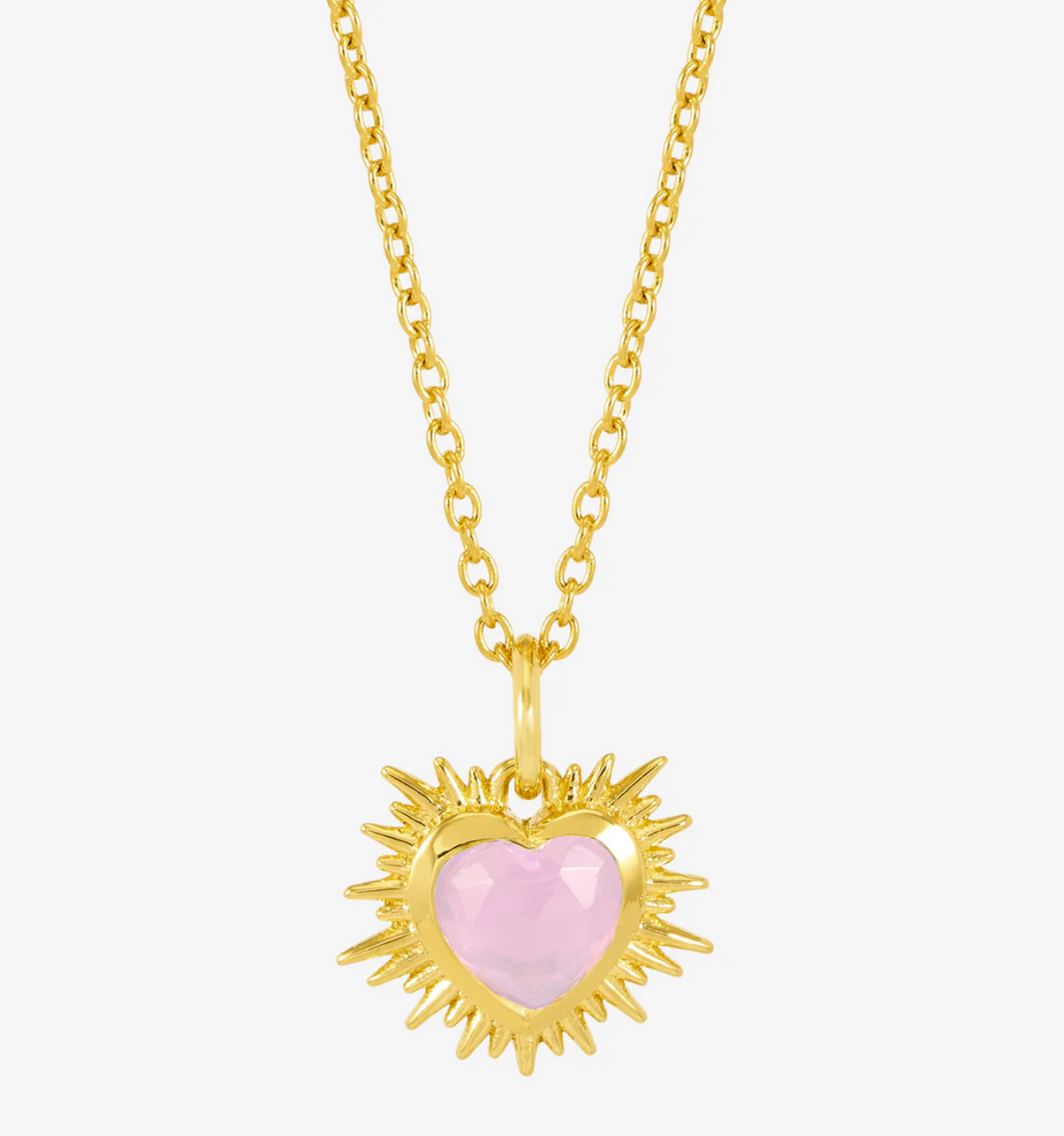 RACHEL JACKSON ELECTRIC LOVE BIRTHSTONE HEART NECKLACE