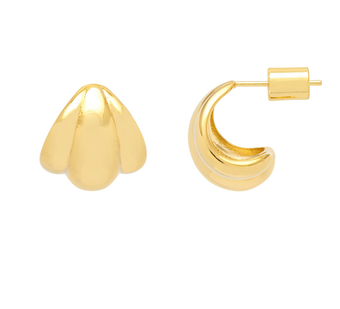 ESTELLA BARTLETT TIERED BOLD HUGGIE EARRINGS