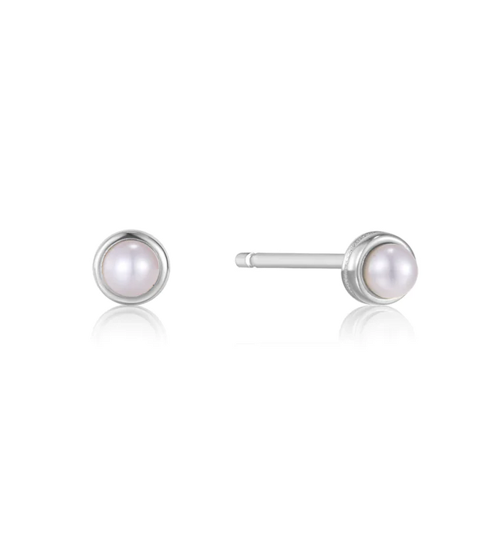 ANIA HAIE GOLD PEARL CABOCHON STUD EARRINGS