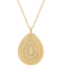 ANNA BECK LARGE SCALLOPED TEARDROP NECKLACE