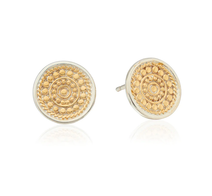 ANNA BECK CONTRAST DOTTED STUD EARRINGS