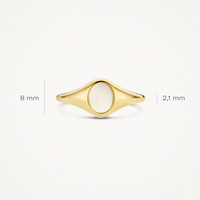 BLUSH 14K YELLOW GOLD & MOTHER OF PEARL SIGNET RING