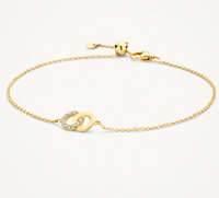BLUSH 14K YELLOW GOLD INTERLOCKING RINGS BRACELET