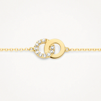 BLUSH 14K YELLOW GOLD INTERLOCKING RINGS BRACELET
