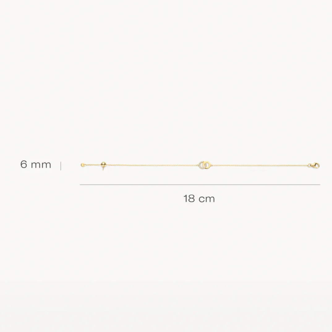 BLUSH 14K YELLOW GOLD INTERLOCKING RINGS BRACELET