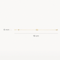 BLUSH 14K YELLOW GOLD INTERLOCKING RINGS BRACELET