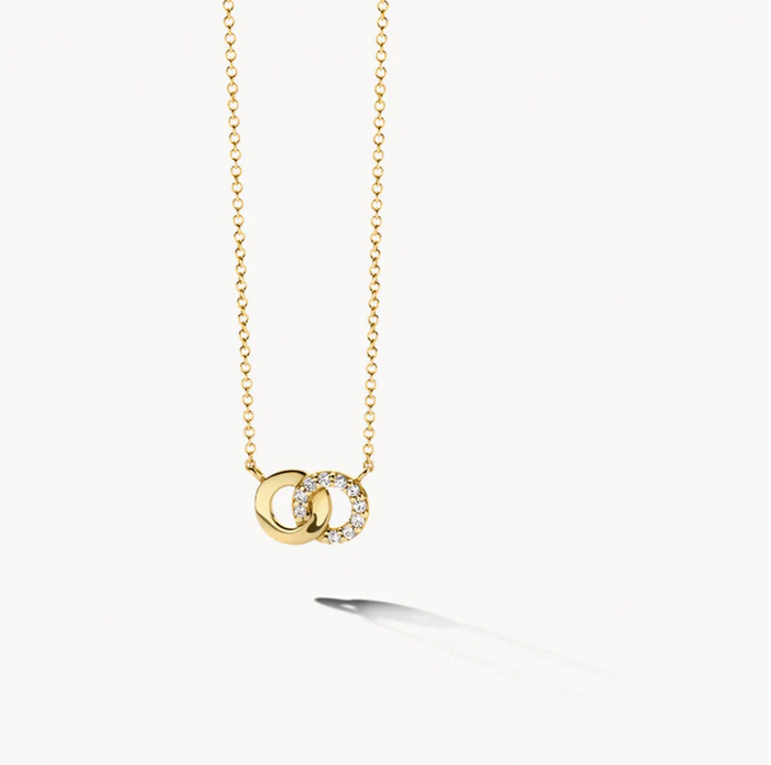 BLUSH 14K YELLOW GOLD INTERTWINED RINGS NECKLACE
