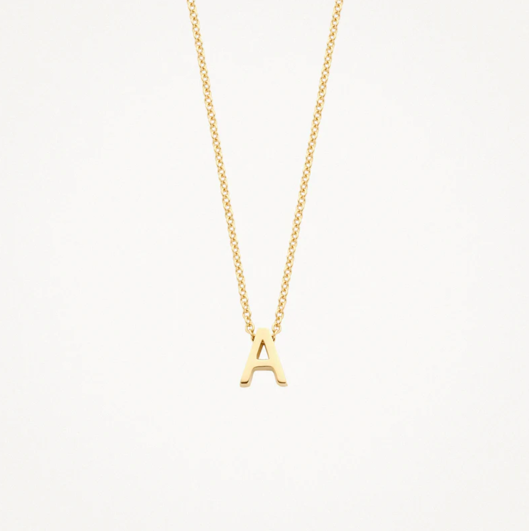 BLUSH 14K YELLOW GOLD LETTER NECKLACE