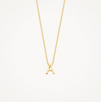 BLUSH 14K YELLOW GOLD LETTER NECKLACE