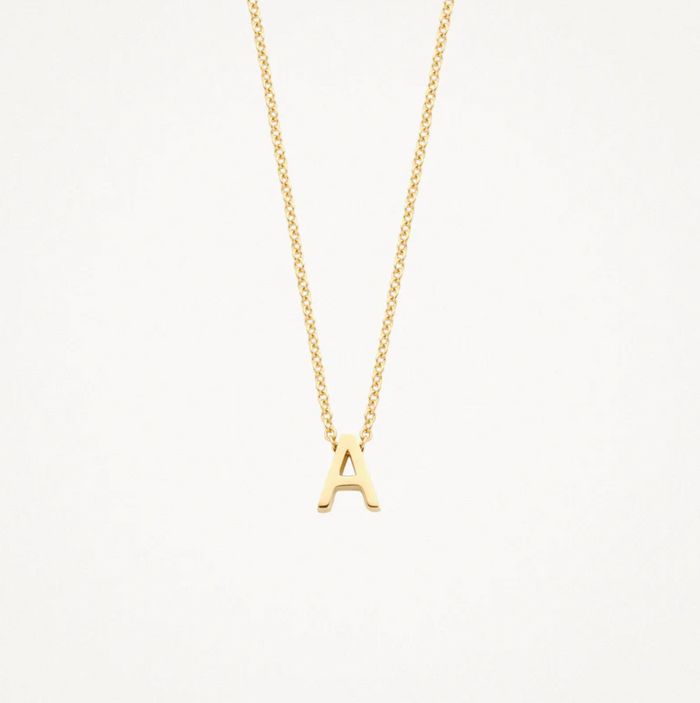 BLUSH 14K YELLOW GOLD LETTER NECKLACE