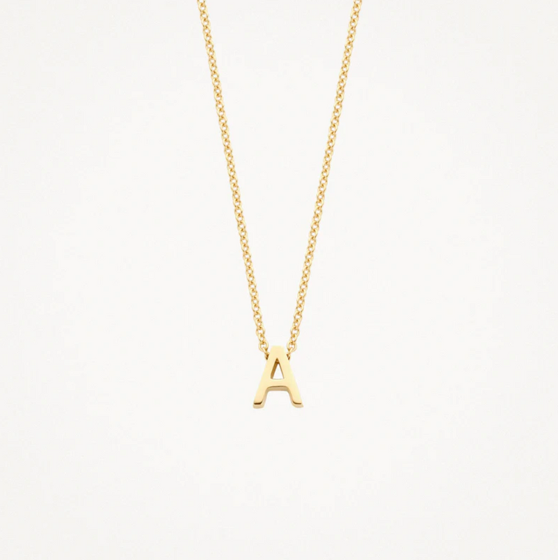 BLUSH 14K YELLOW GOLD LETTER NECKLACE