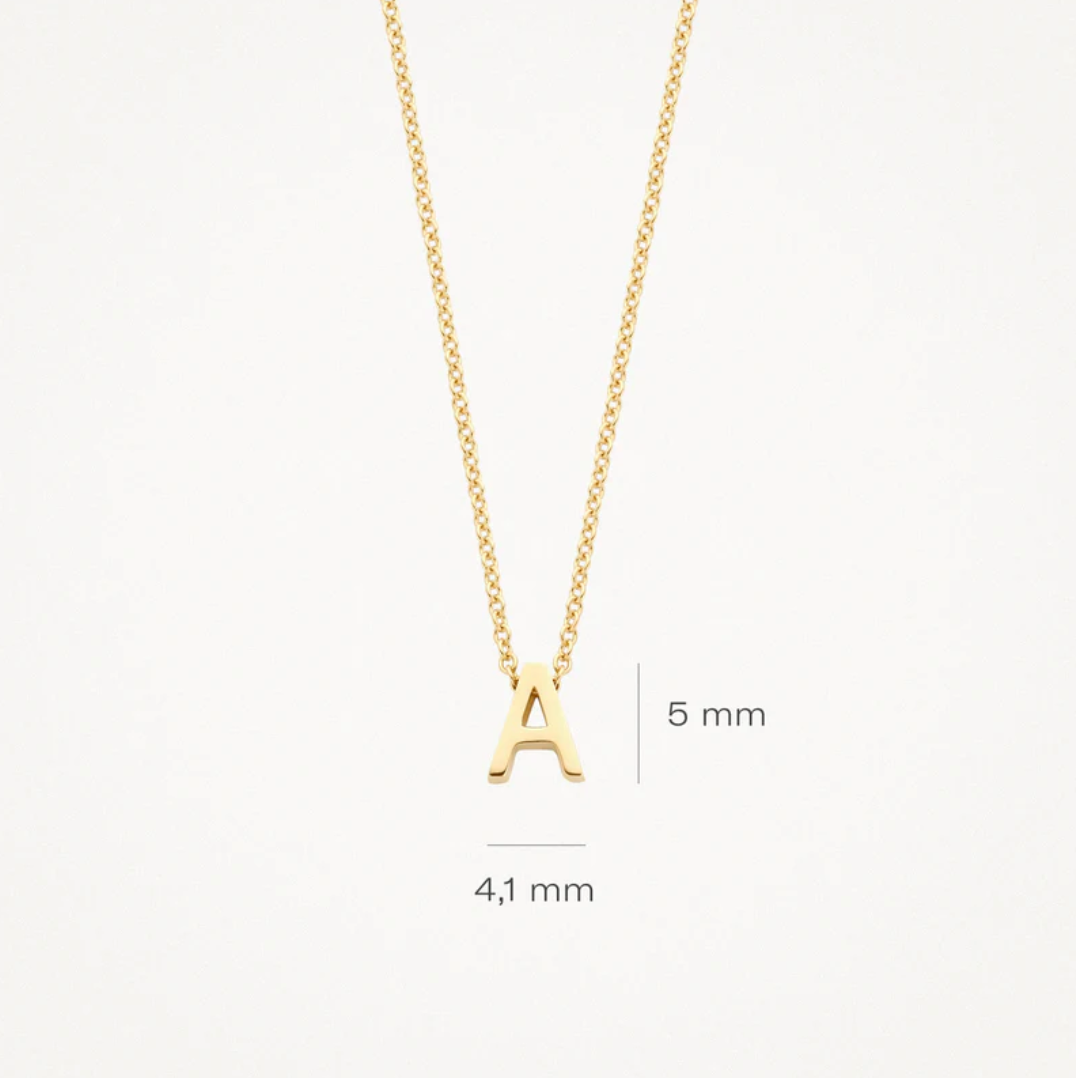 BLUSH 14K YELLOW GOLD LETTER NECKLACE