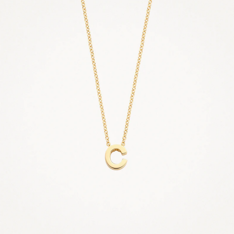 BLUSH 14K YELLOW GOLD LETTER NECKLACE