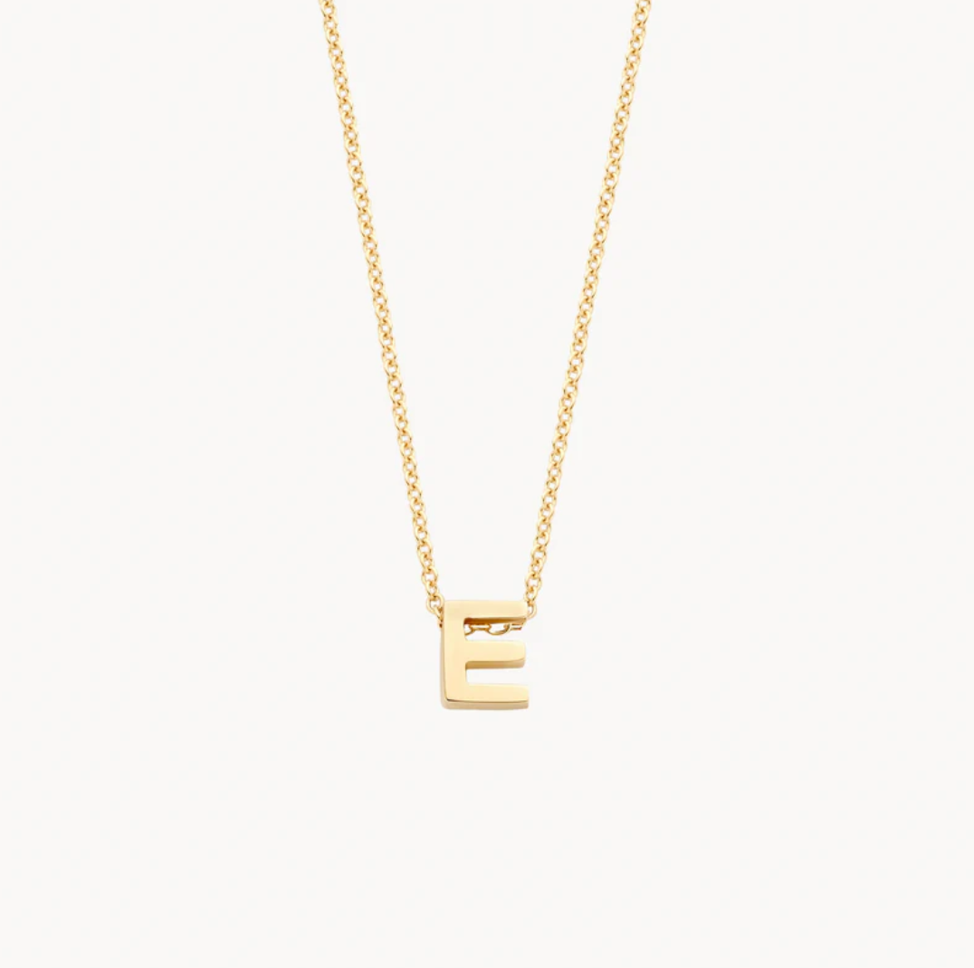 BLUSH 14K YELLOW GOLD LETTER NECKLACE