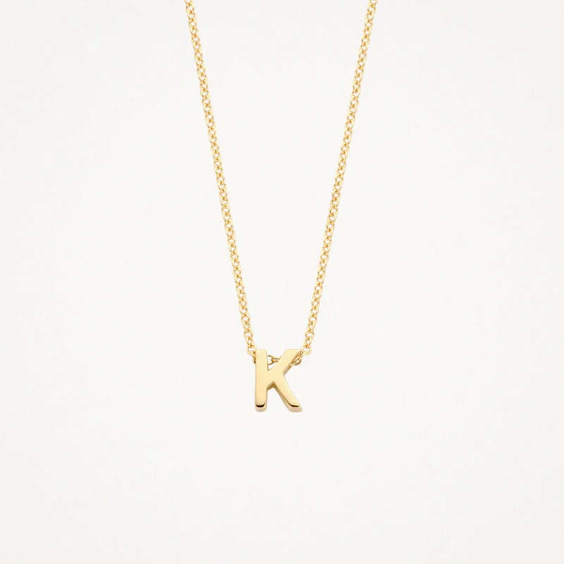 BLUSH 14K YELLOW GOLD LETTER NECKLACE