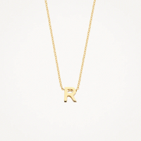 BLUSH 14K YELLOW GOLD LETTER NECKLACE
