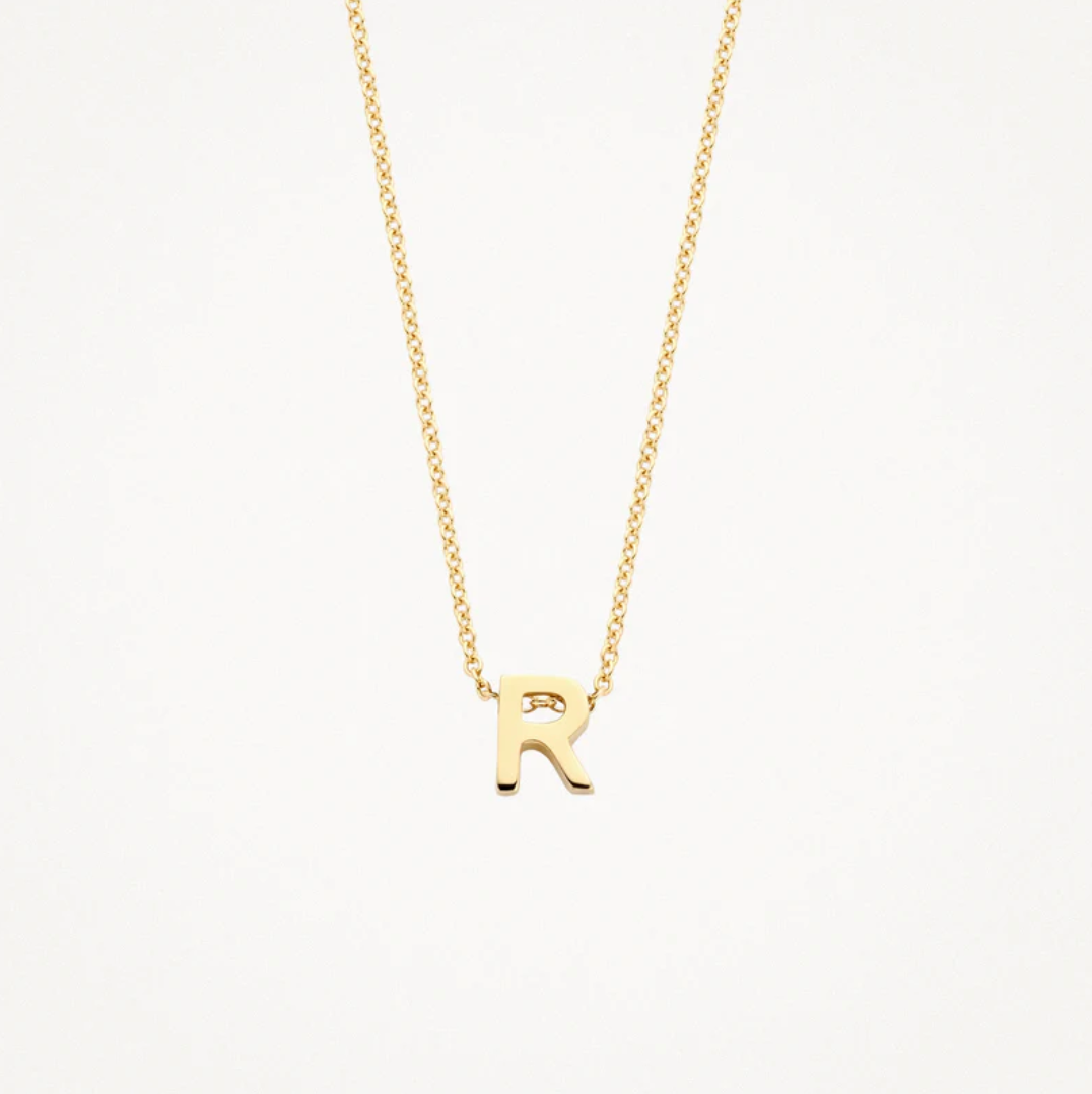 BLUSH 14K YELLOW GOLD LETTER NECKLACE