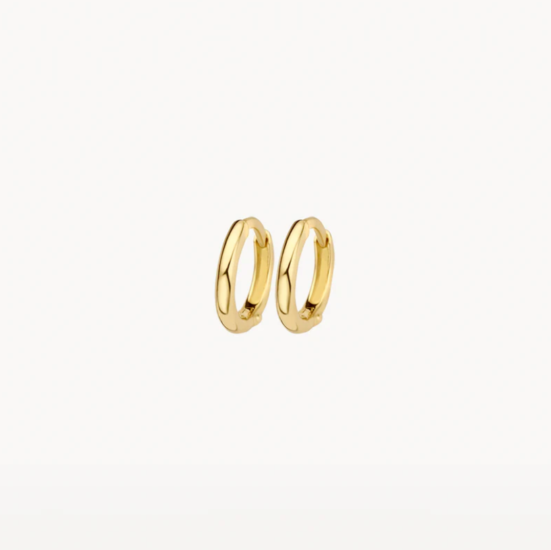 BLUSH 14K YELLOW GOLD CLICKER 9.6MM HOOP EARRINGS