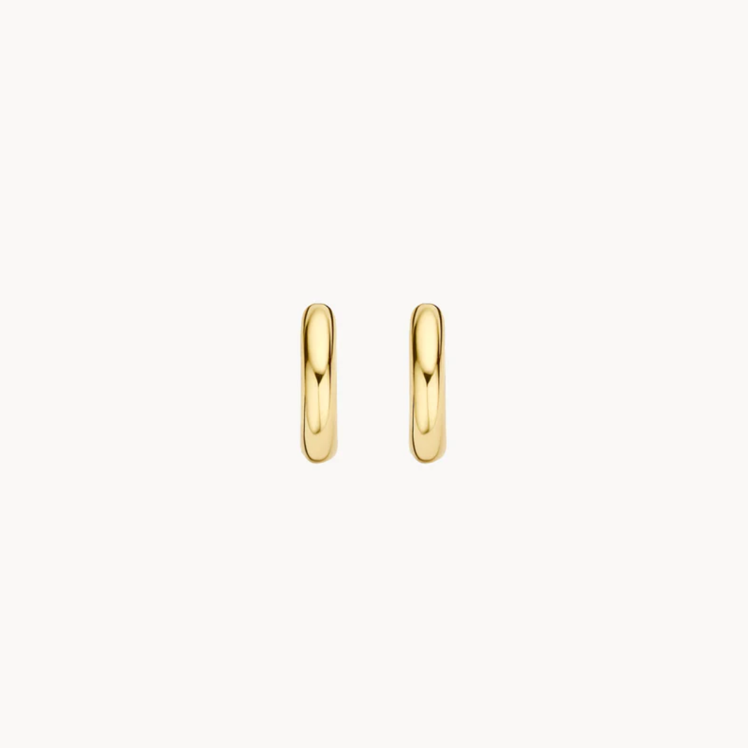 BLUSH 14K YELLOW GOLD CLICKER 9.6MM HOOP EARRINGS