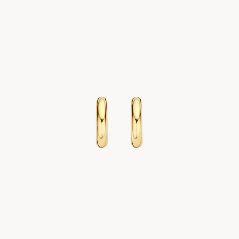 BLUSH 14K YELLOW GOLD CLICKER 9.6MM HOOP EARRINGS