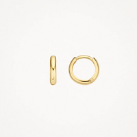 BLUSH 14K YELLOW GOLD CLICKER 9.6MM HOOP EARRINGS