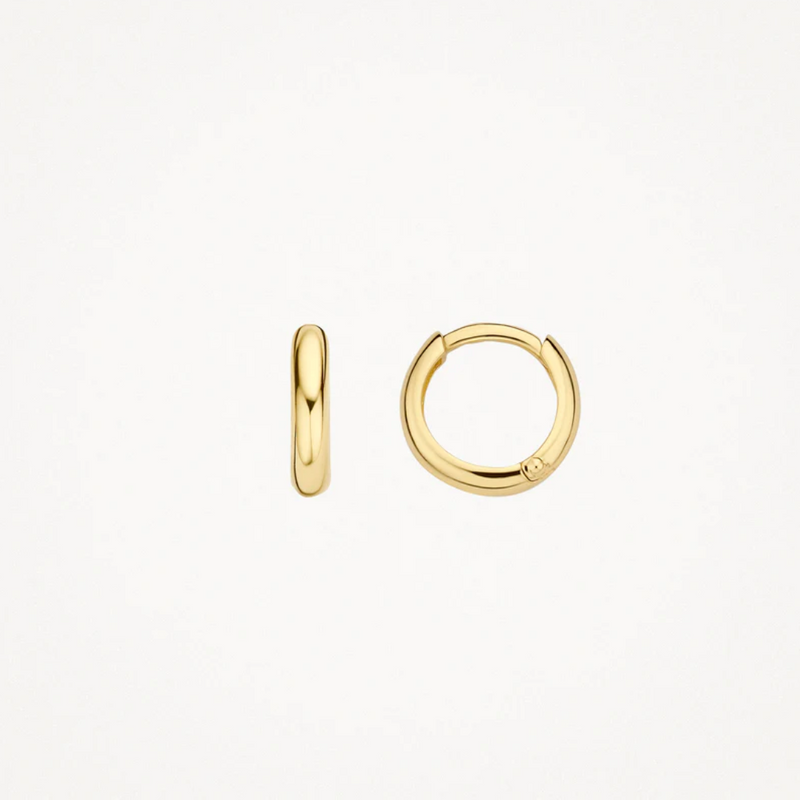 BLUSH 14K YELLOW GOLD CLICKER 9.6MM HOOP EARRINGS