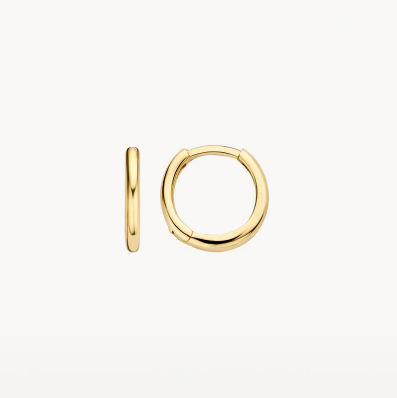 BLUSH 14K YELLOW GOLD CLICKER 11.3MM HOOP EARRINGS