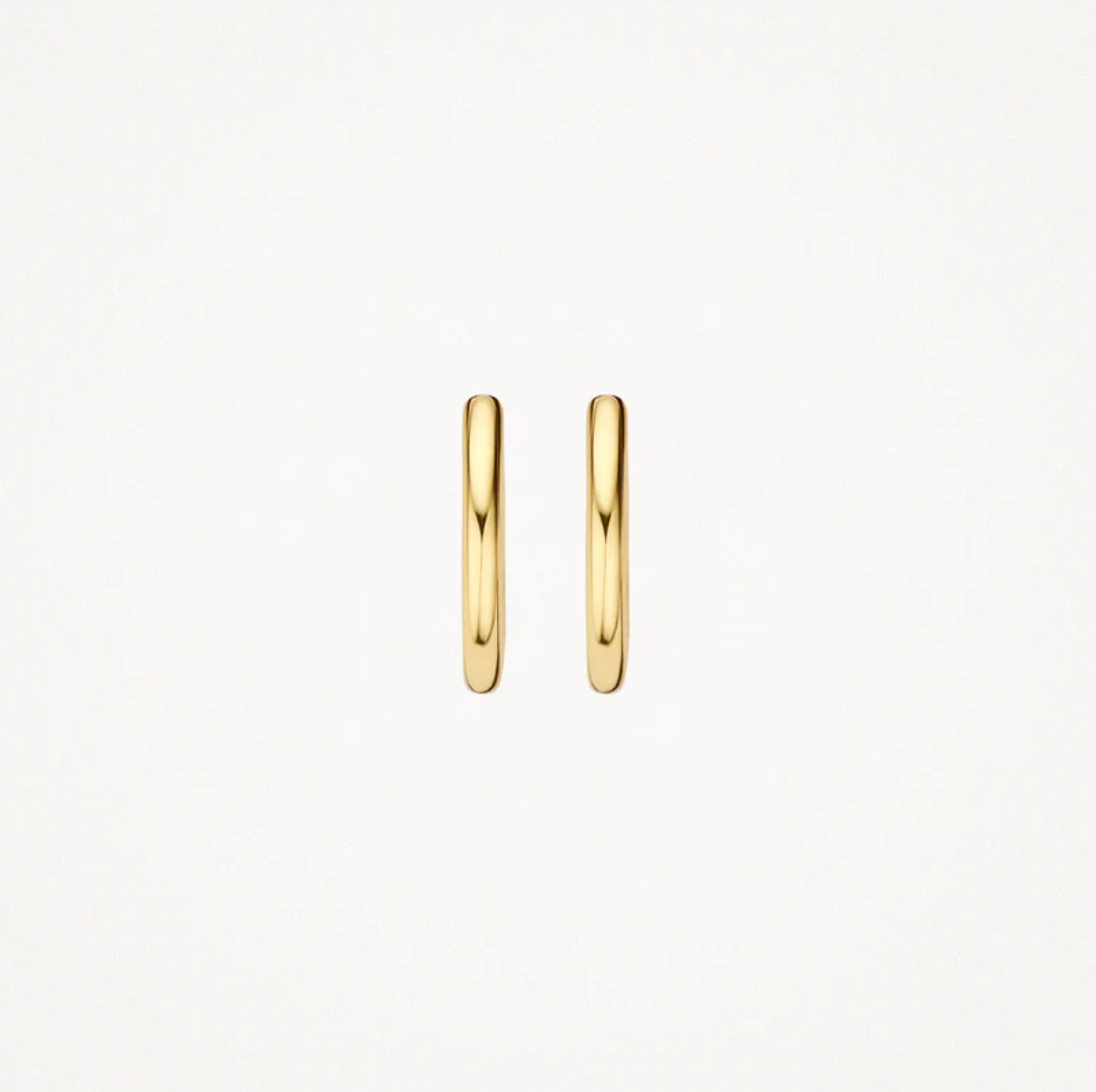 BLUSH 14K YELLOW GOLD CLICKER 11.3MM HOOP EARRINGS