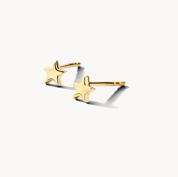 BLUSH 14K YELLOW GOLD STAR STUD EARRINGS