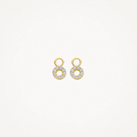 BLUSH 14K YELLOW GOLD & ZIRCONIA CIRCLE EARRING CHARMS