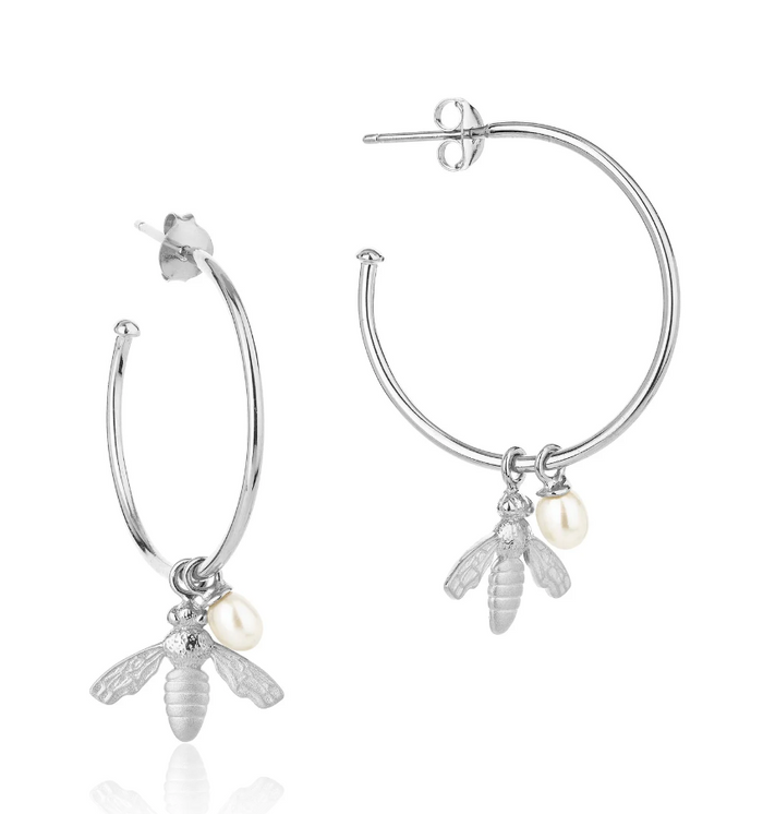 CLAUDIA BRADBY FLYING BEE HOOP EARRINGS