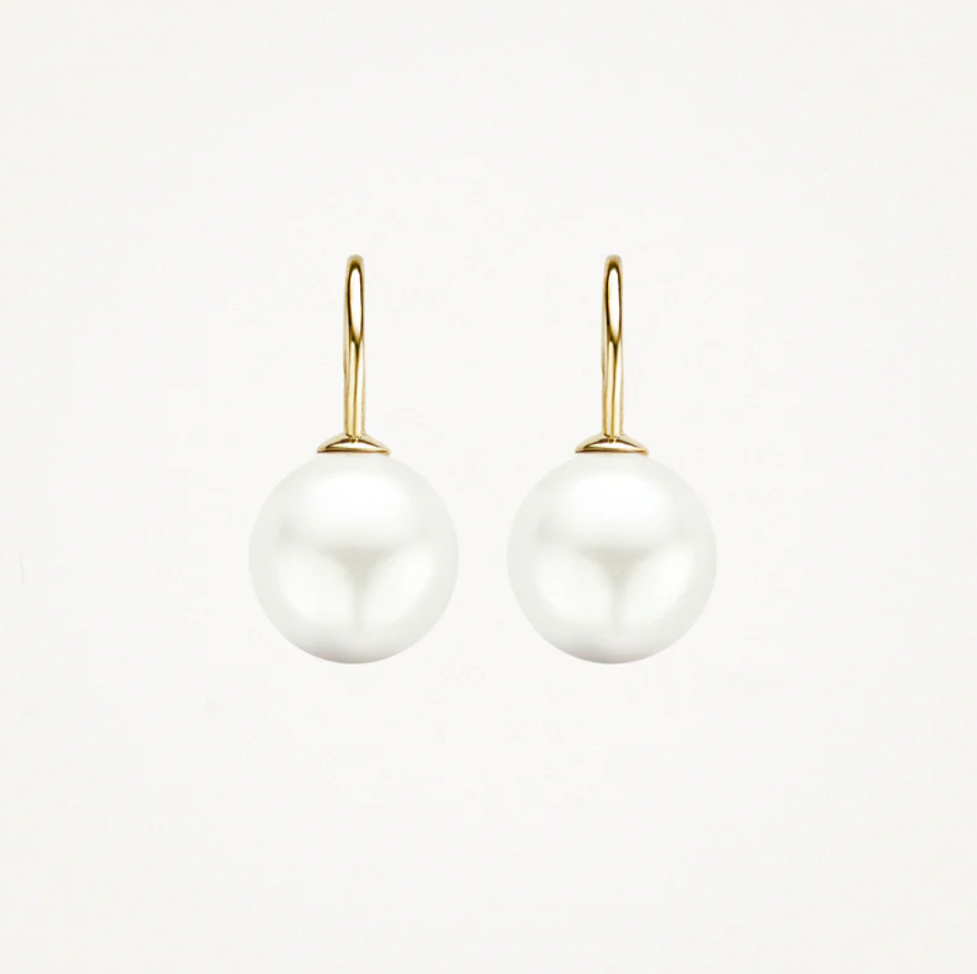 BLUSH 14K YELLOW GOLD & PEARL DROP EARRINGS