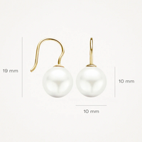 BLUSH 14K YELLOW GOLD & PEARL DROP EARRINGS
